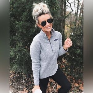 Patagonia Women’s Better Sweater 1/4 Zip Fleece Gray ‘Birch White’ Medium